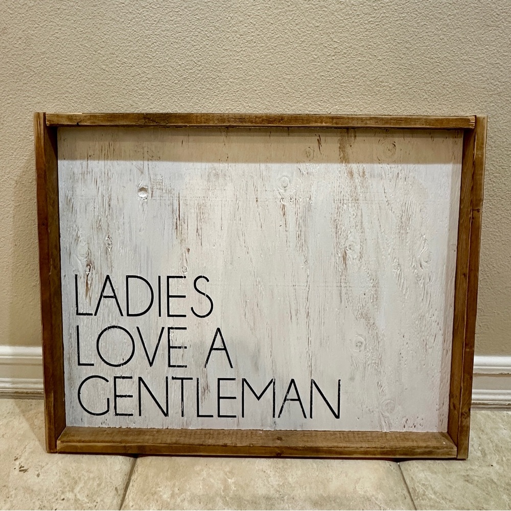 Ladies Love A Gentleman Wood Boy Nursery Wall Art